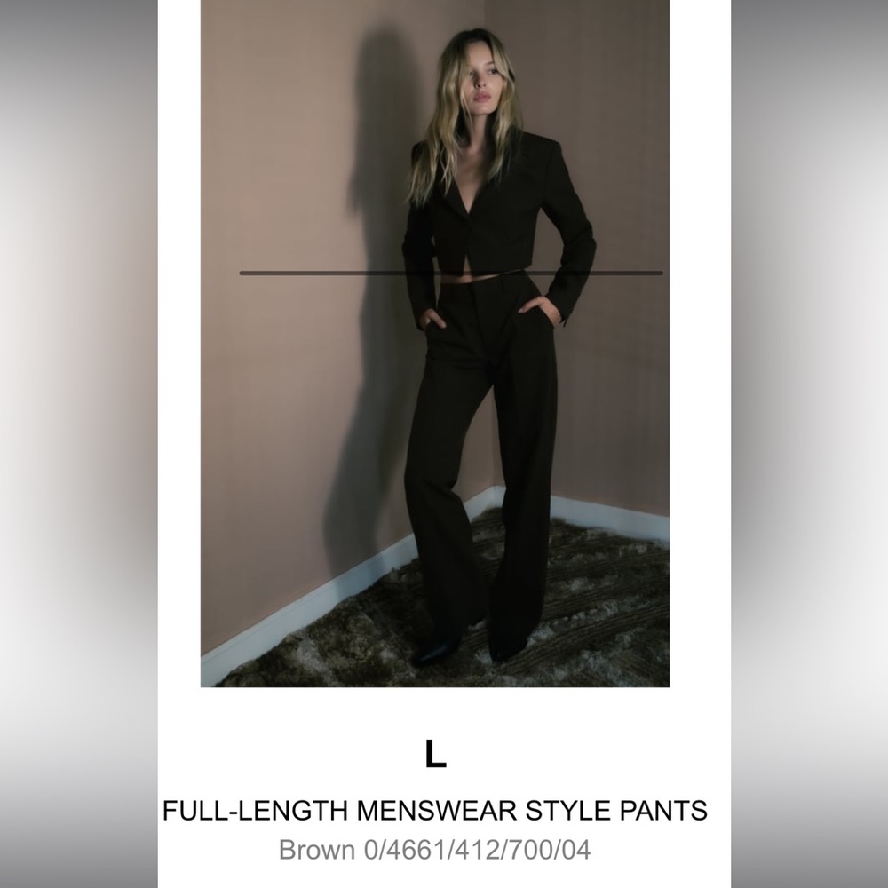 Zara full-length menswear style pants